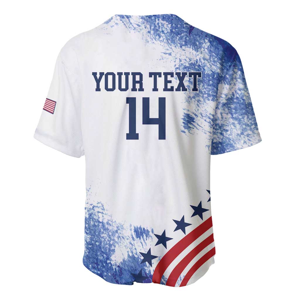 Custom United States Lacrosse Baseball Jersey 2025 Grunge Style