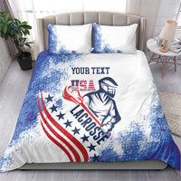Custom United States Lacrosse Bedding Set 2025 Grunge Style