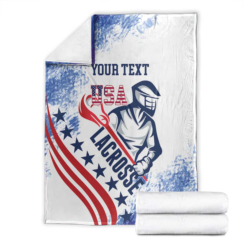 Custom United States Lacrosse Blanket 2025 Grunge Style