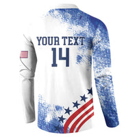 Custom United States Lacrosse Button Sweatshirt 2025 Grunge Style