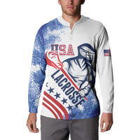 Custom United States Lacrosse Button Sweatshirt 2025 Grunge Style