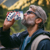 Custom United States Lacrosse 4 in 1 Can Cooler Tumbler 2025 Grunge Style