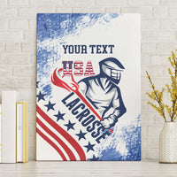 Custom United States Lacrosse Canvas Wall Art 2025 Grunge Style