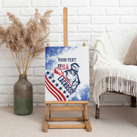 Custom United States Lacrosse Canvas Wall Art 2025 Grunge Style