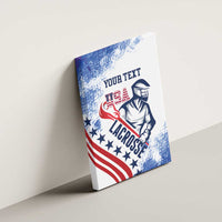 Custom United States Lacrosse Canvas Wall Art 2025 Grunge Style