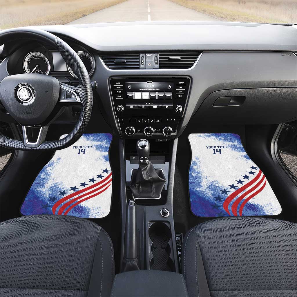 Custom United States Lacrosse Car Mats 2025 Grunge Style