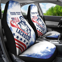Custom United States Lacrosse Car Seat Cover 2025 Grunge Style