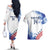 Custom United States Lacrosse Couples Matching Off The Shoulder Long Sleeve Dress and Hawaiian Shirt 2025 Grunge Style