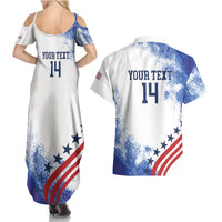Custom United States Lacrosse Couples Matching Summer Maxi Dress and Hawaiian Shirt 2025 Grunge Style