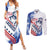 Custom United States Lacrosse Couples Matching Summer Maxi Dress and Long Sleeve Button Shirt 2025 Grunge Style