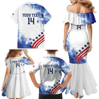 Custom United States Lacrosse Family Matching Mermaid Dress and Hawaiian Shirt 2025 Grunge Style