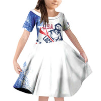 Custom United States Lacrosse Family Matching Off Shoulder Short Dress and Hawaiian Shirt 2025 Grunge Style