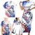 Custom United States Lacrosse Family Matching Short Sleeve Bodycon Dress and Hawaiian Shirt 2025 Grunge Style