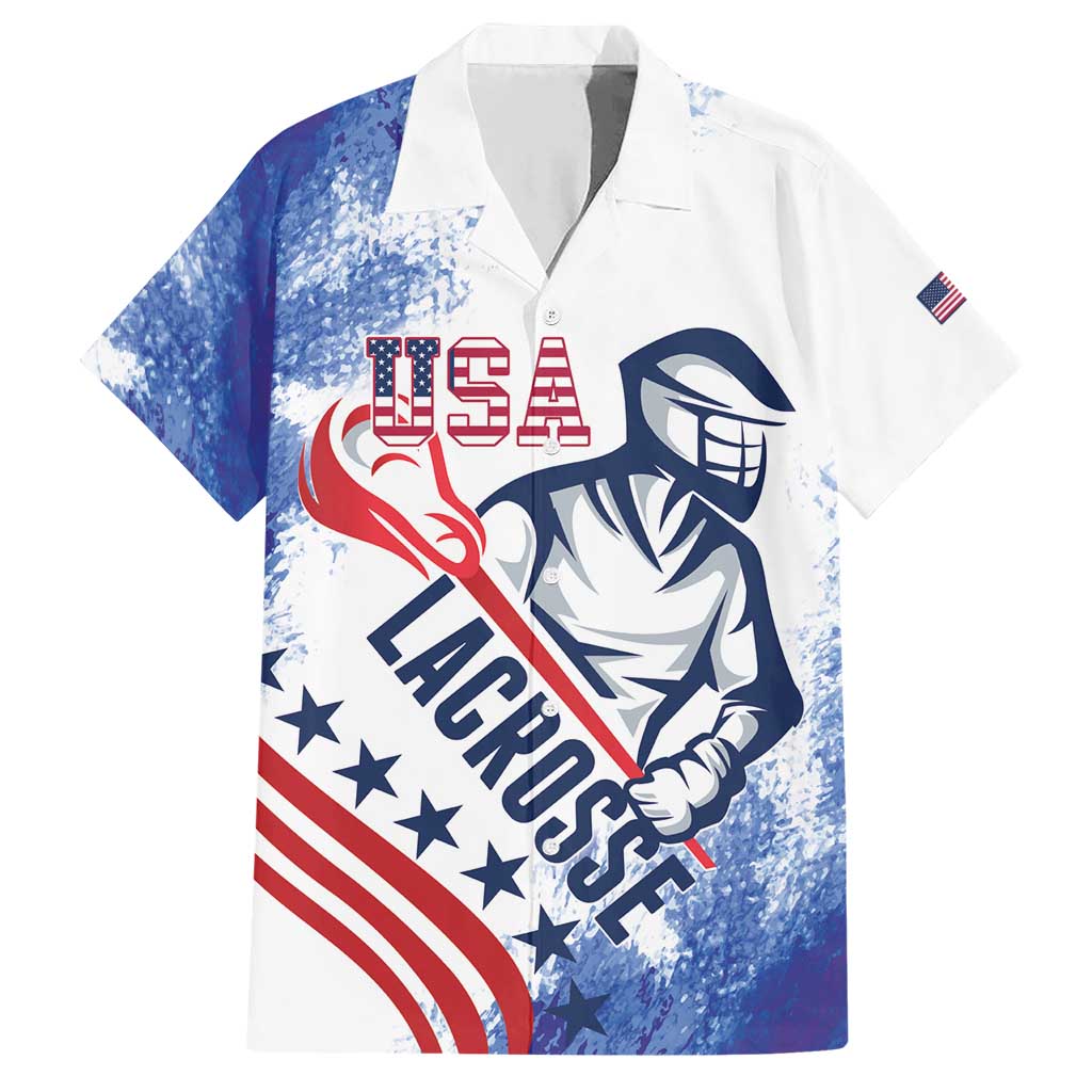 Custom United States Lacrosse Family Matching Short Sleeve Bodycon Dress and Hawaiian Shirt 2025 Grunge Style