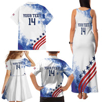 Custom United States Lacrosse Family Matching Tank Maxi Dress and Hawaiian Shirt 2025 Grunge Style