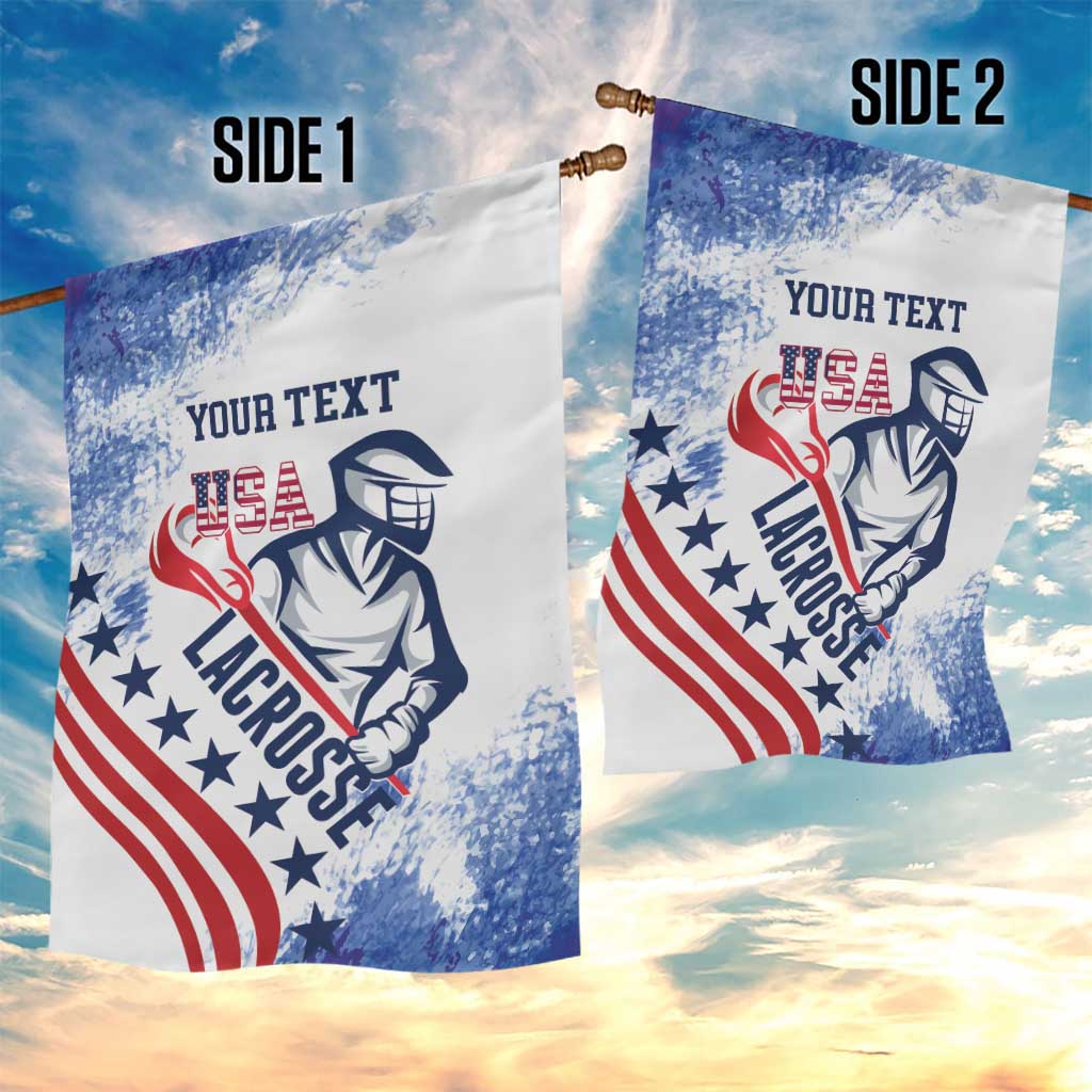 Custom United States Lacrosse Garden Flag 2025 Grunge Style