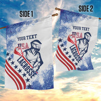 Custom United States Lacrosse Garden Flag 2025 Grunge Style