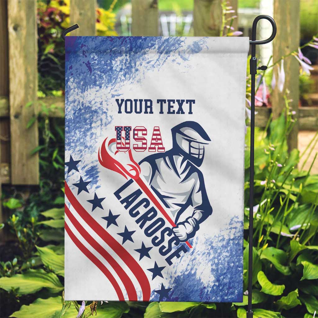 Custom United States Lacrosse Garden Flag 2025 Grunge Style