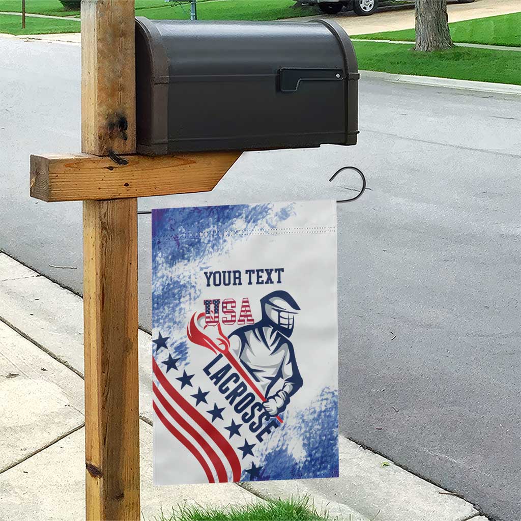 Custom United States Lacrosse Garden Flag 2025 Grunge Style