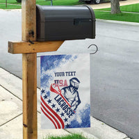 Custom United States Lacrosse Garden Flag 2025 Grunge Style