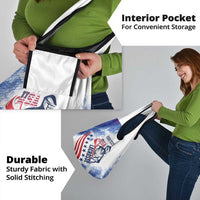 Custom United States Lacrosse Grocery Bag 2025 Grunge Style