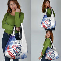 Custom United States Lacrosse Grocery Bag 2025 Grunge Style