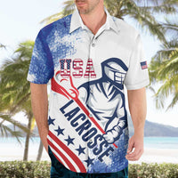Custom United States Lacrosse Hawaiian Shirt 2025 Grunge Style