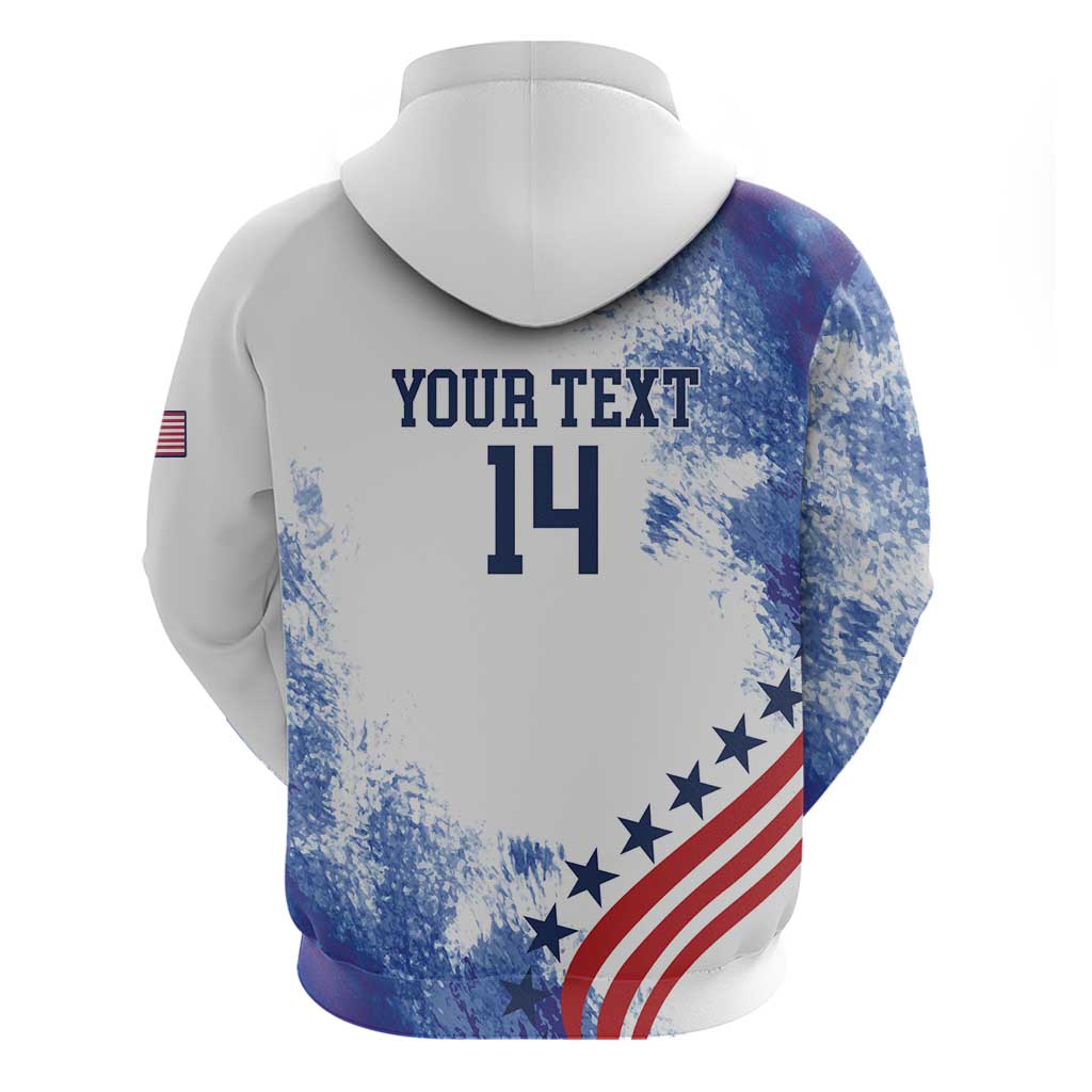 Custom United States Lacrosse Hoodie 2025 Grunge Style