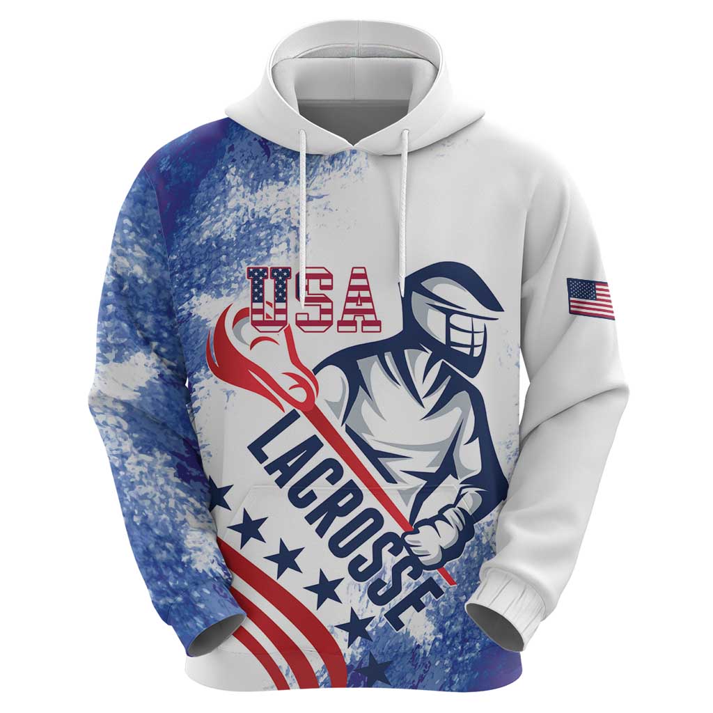 Custom United States Lacrosse Hoodie 2025 Grunge Style