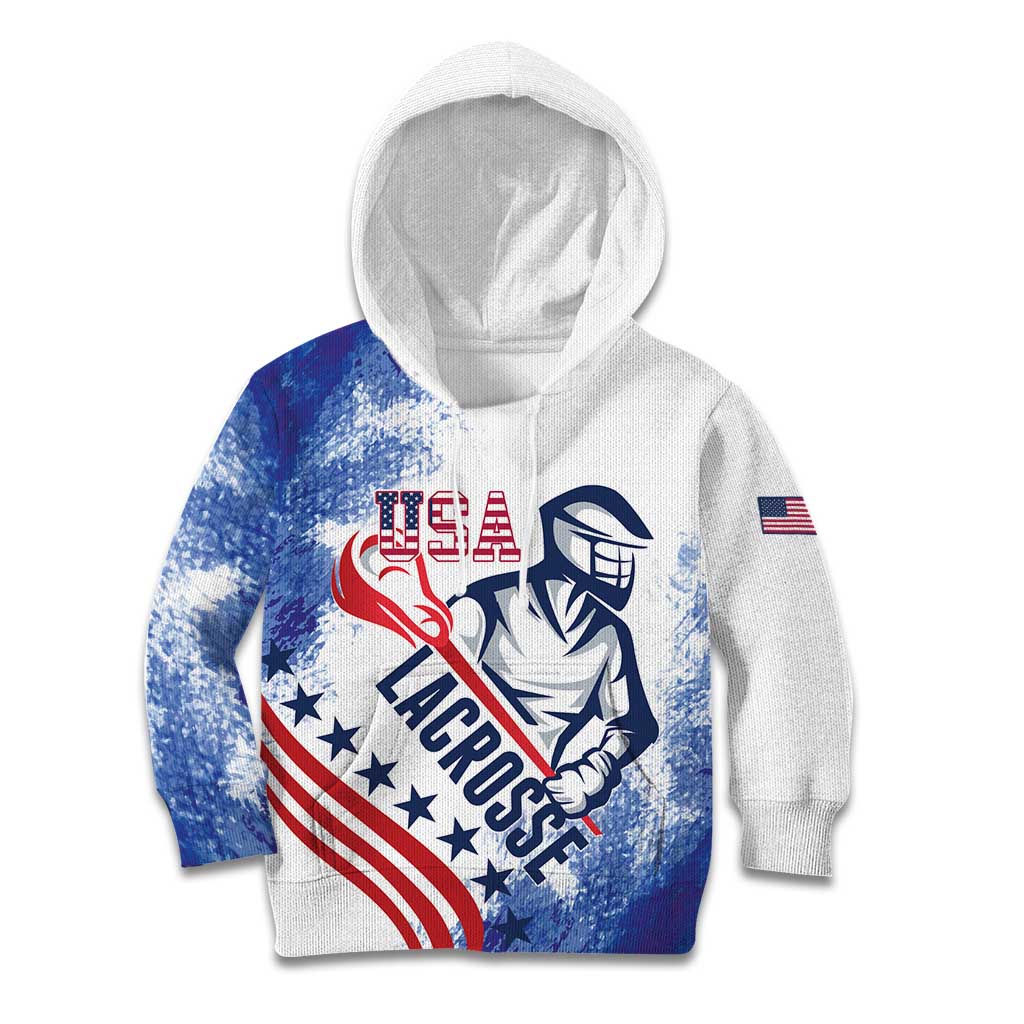 Custom United States Lacrosse Kid Hoodie 2025 Grunge Style