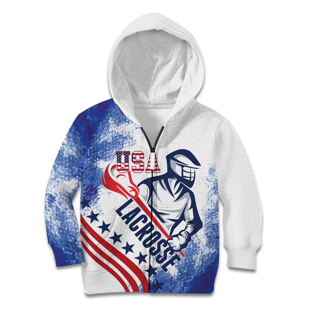 Custom United States Lacrosse Kid Hoodie 2025 Grunge Style