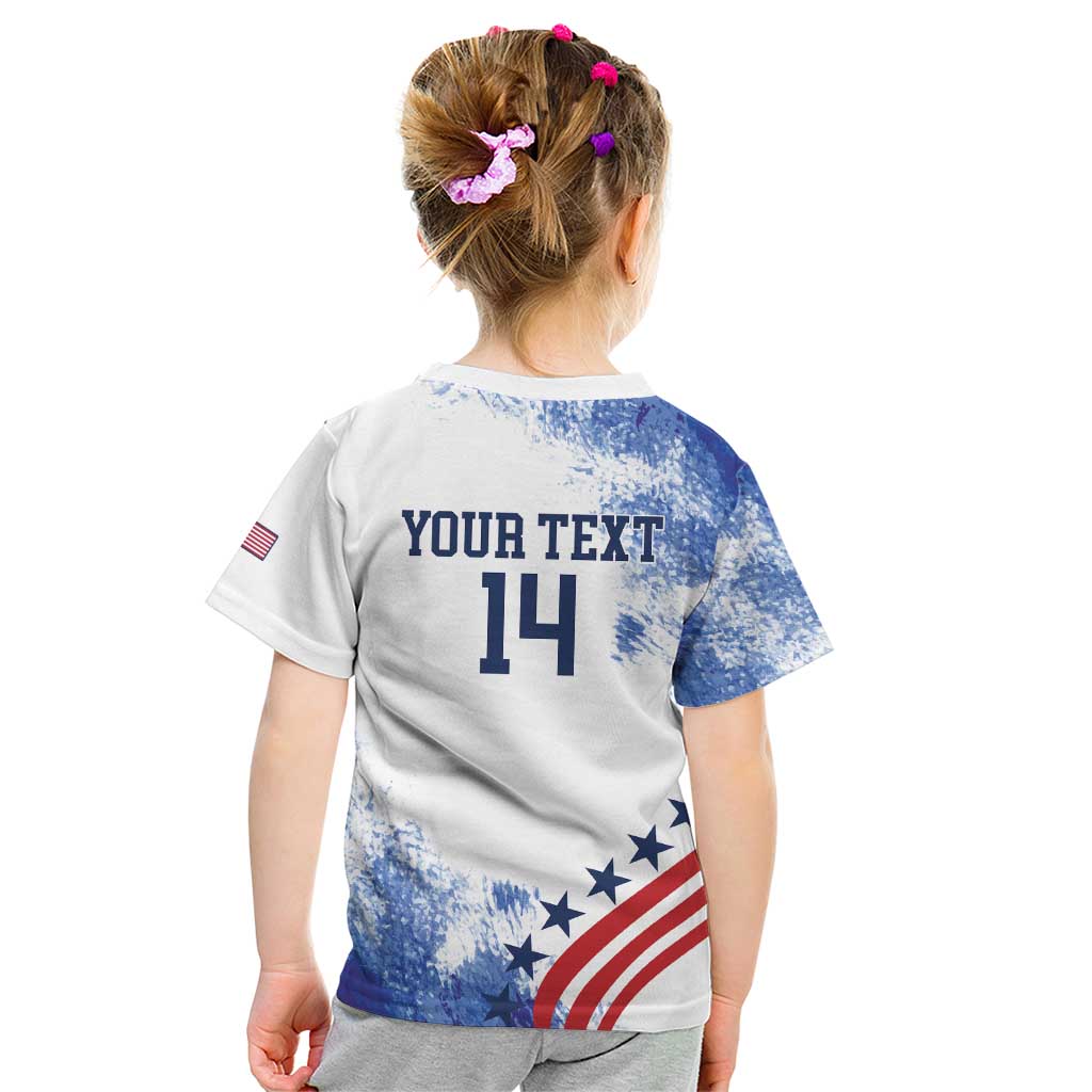 Custom United States Lacrosse Kid T Shirt 2025 Grunge Style