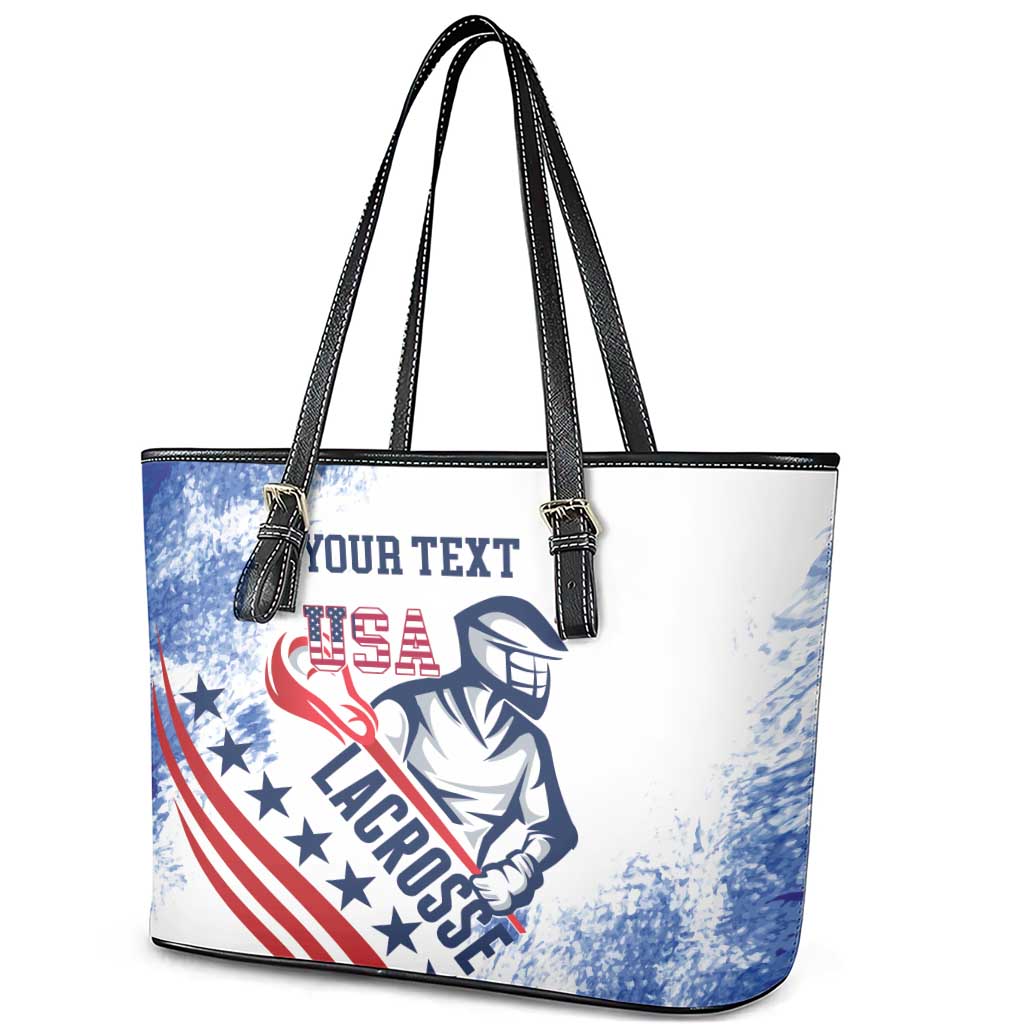 Custom United States Lacrosse Leather Tote Bag 2025 Grunge Style