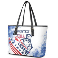 Custom United States Lacrosse Leather Tote Bag 2025 Grunge Style