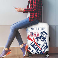 Custom United States Lacrosse Luggage Cover 2025 Grunge Style