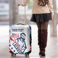 Custom United States Lacrosse Luggage Cover 2025 Grunge Style