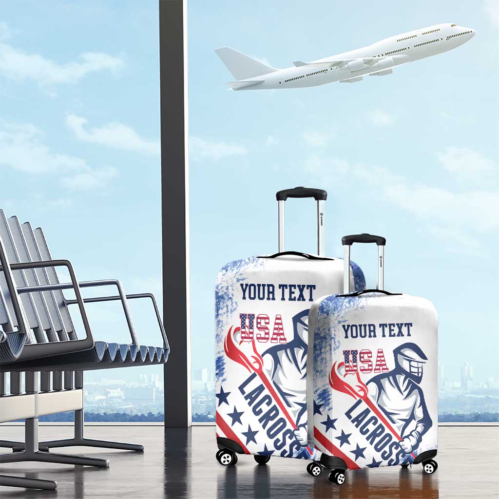 Custom United States Lacrosse Luggage Cover 2025 Grunge Style