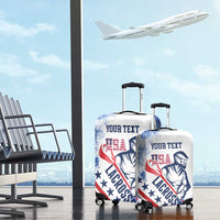 Custom United States Lacrosse Luggage Cover 2025 Grunge Style