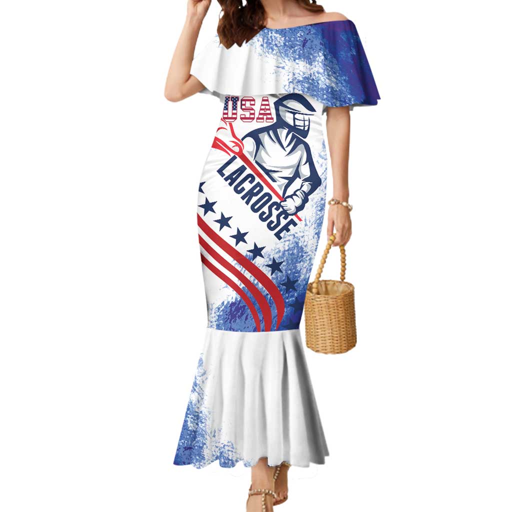 Custom United States Lacrosse Mermaid Dress 2025 Grunge Style