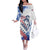 Custom United States Lacrosse Off The Shoulder Long Sleeve Dress 2025 Grunge Style