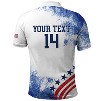 Custom United States Lacrosse Polo Shirt 2025 Grunge Style