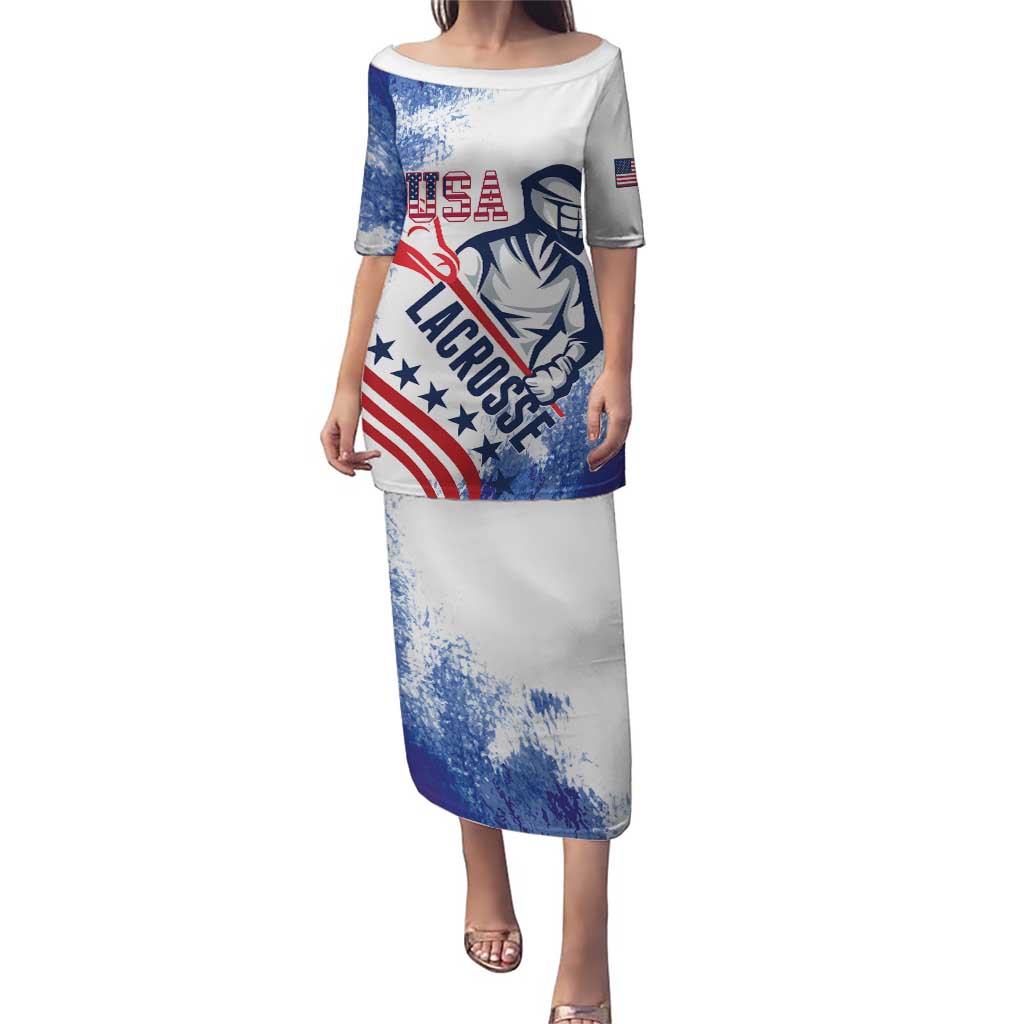 Custom United States Lacrosse Puletasi 2025 Grunge Style