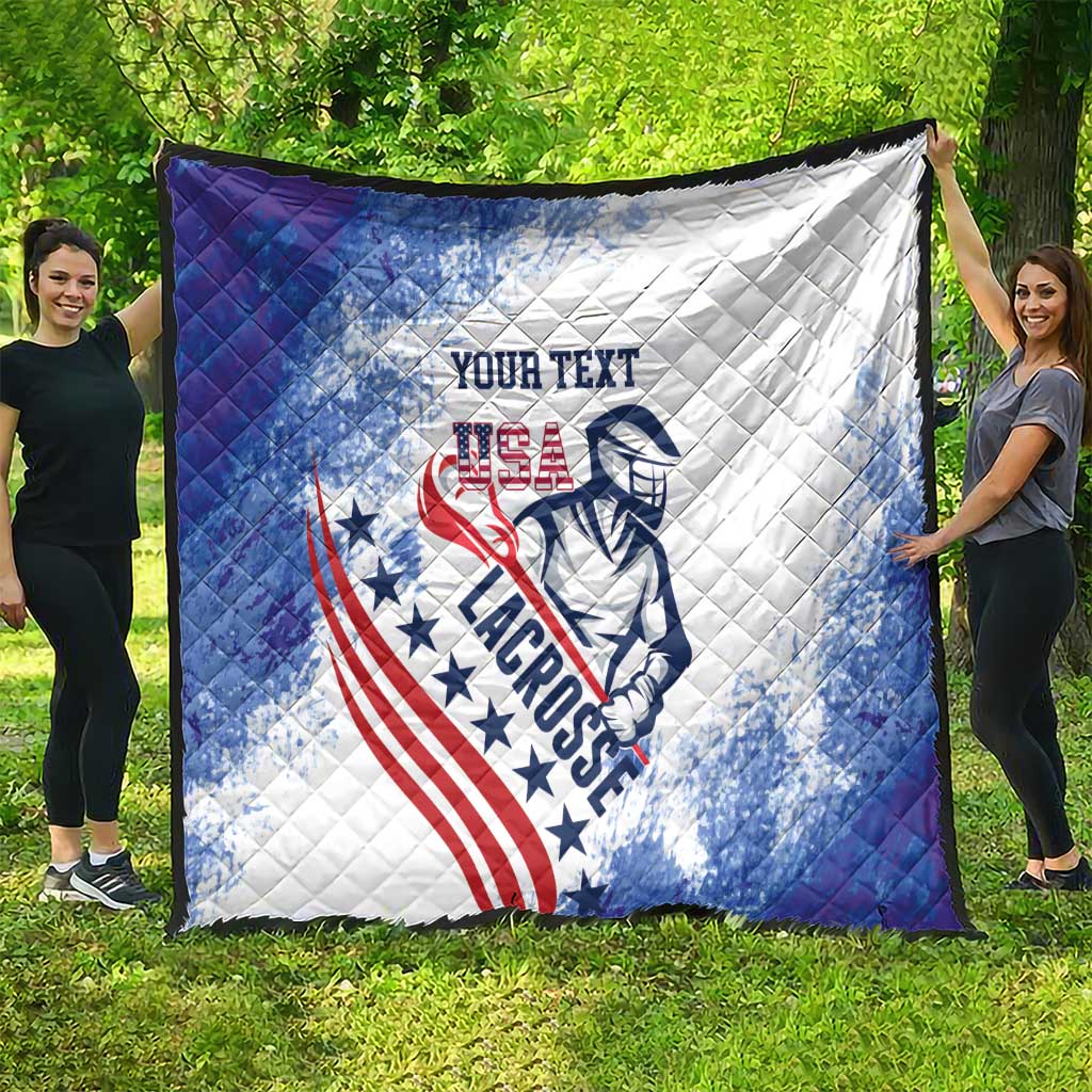 Custom United States Lacrosse Quilt 2025 Grunge Style