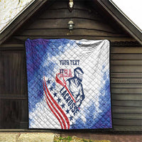 Custom United States Lacrosse Quilt 2025 Grunge Style