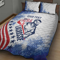 Custom United States Lacrosse Quilt Bed Set 2025 Grunge Style