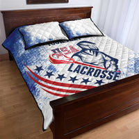 Custom United States Lacrosse Quilt Bed Set 2025 Grunge Style