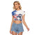 Custom United States Lacrosse Raglan Cropped T Shirt 2025 Grunge Style