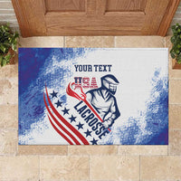 Custom United States Lacrosse Rubber Doormat 2025 Grunge Style