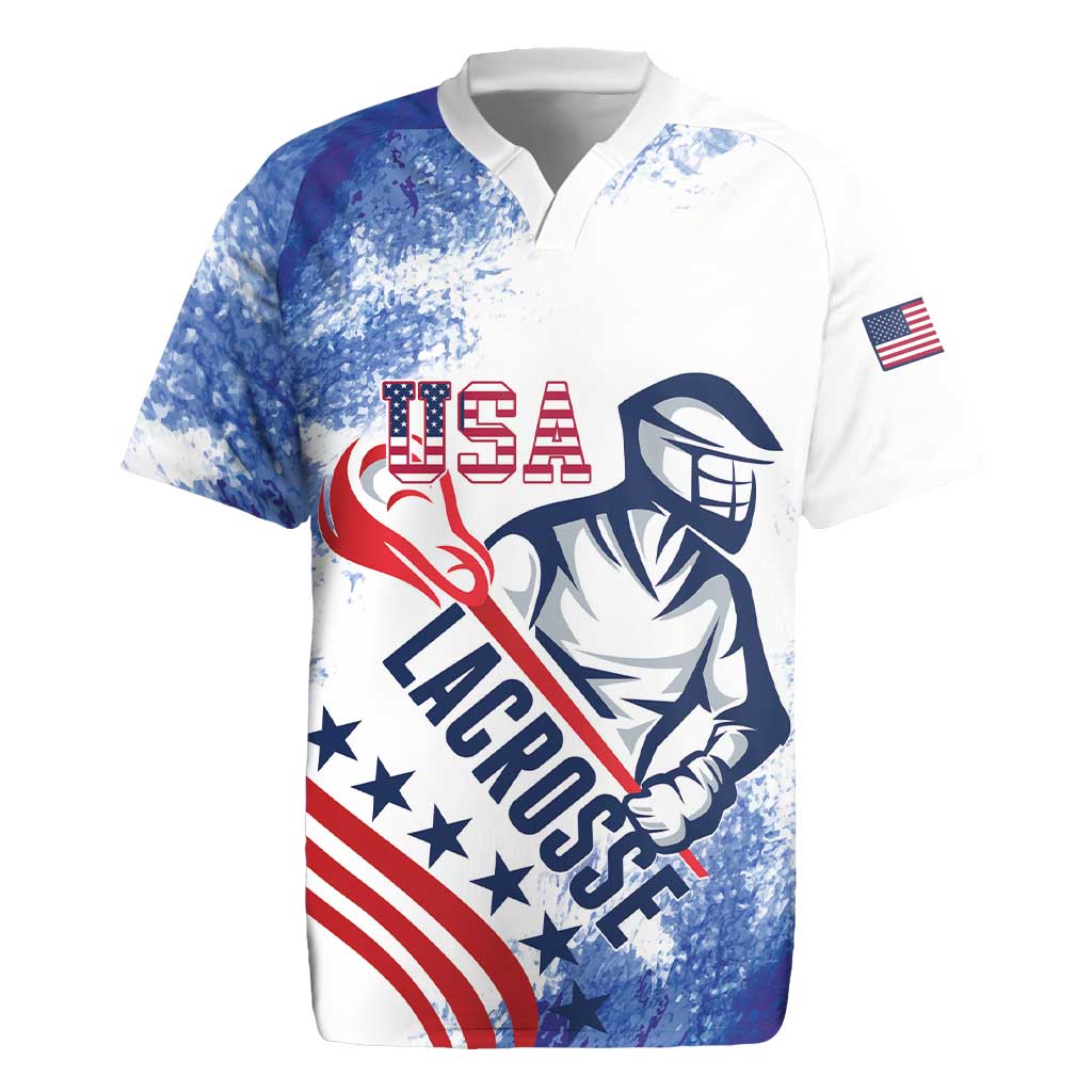 Custom United States Lacrosse Rugby Jersey 2025 Grunge Style