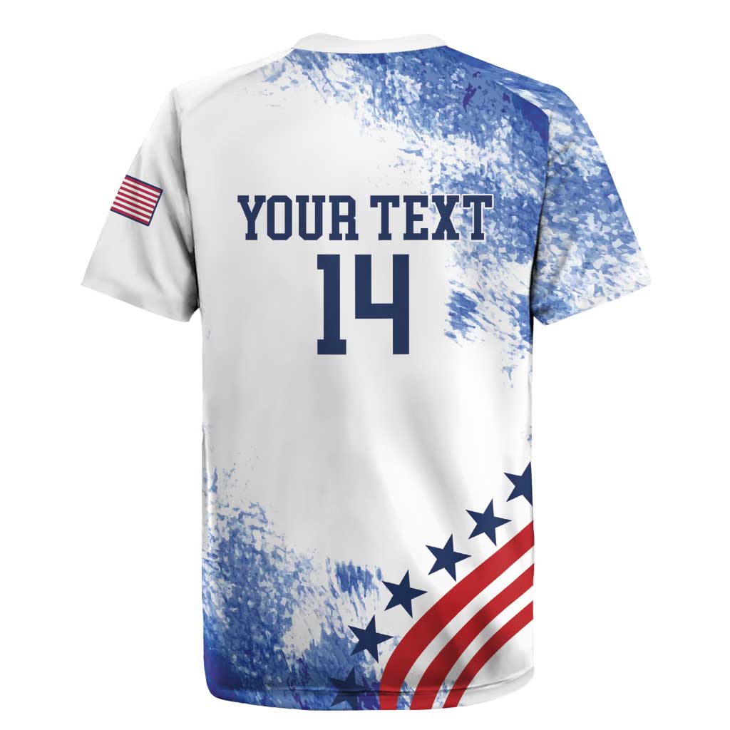 Custom United States Lacrosse Rugby Jersey 2025 Grunge Style